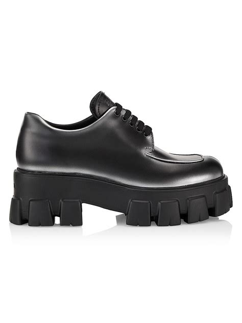 prada oxford loafers|Shop Prada Platform Leather Oxfords .